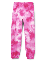 Tween Girls Tie Dye Fleece Jogger Pants