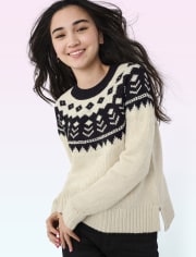 Tween Girls Fairisle Sweater