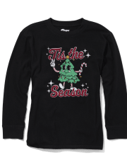 Tween Girls Christmas Tree Oversized Graphic Tee