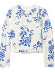 Tween Girls Floral Sweater