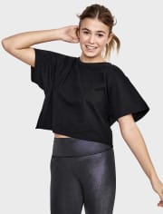 Tween Girls Cutout Boxy Tee