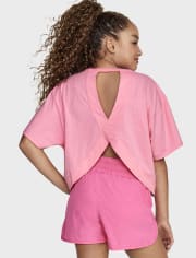 Tween Girls Cutout Boxy Tee