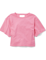 Tween Girls Cutout Boxy Tee