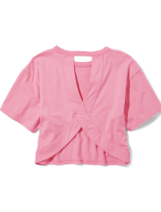 Tween Girls Cutout Boxy Tee