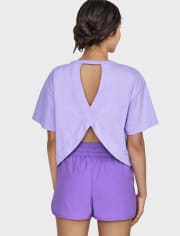 Tween Girls Cutout Boxy Tee