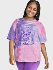 Tween Girls Tie Dye Oversized Graphic Tee