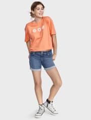 Tween Girls Denim Midi Shorts