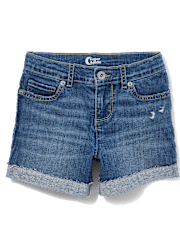 Pantalones cortos midi de mezclilla para niñas preadolescentes - Plus