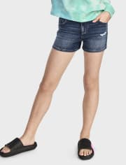 Tween Girls Denim Shortie Shorts