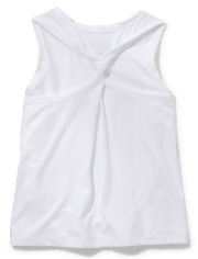 Tween Niña Quick Dry Twist Back Camisetas sin mangas Top
