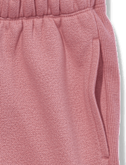 Tween Girls Ribbed Panel Fleece Jogger Pants