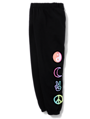 Tween Girls Icon Graphic Fleece Jogger Pants