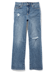 Tween Girls Side Vent Relaxed Straight Jeans