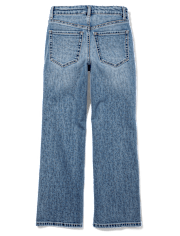 Tween Girls Side Vent Relaxed Straight Jeans