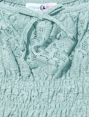Tween Girls Lace Flutter Top