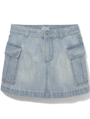 Tween Girls Denim Cargo Skirt