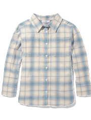 Tween Girls Plaid Button Up Shirt
