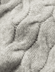 Tween Girls Cable Knit Cropped Sweater