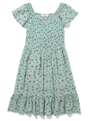 Vestido fruncido para niñas Flutter