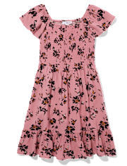 Vestido fruncido para niñas Flutter