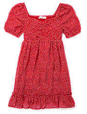 Tween Girls Cinched Ruffle Dress