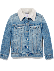 Tween Girls Long Sleeve Sherpa Lined Denim Jacket PHOEBE WASH The Children s Place