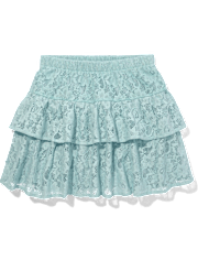 Tween Girls Lace Tiered Ruffle Skirt