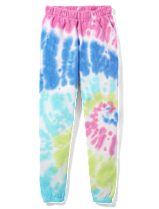 Tween Girls Tie Dye Fleece Jogger Pants