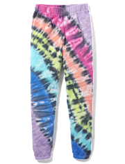 Tween Girls Tie Dye Fleece Jogger Pants