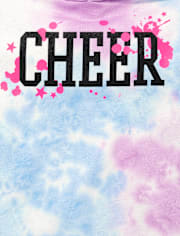Tween Girls Tie Dye Cropped Graphic Hoodie