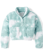 Tween Girls Sherpa Half Snap Pullover
