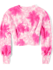 Tween Girls Fleece Cropped Sweatshirt