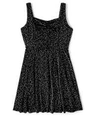 Tween Girls Glitter Velour Fit And Flare Dress