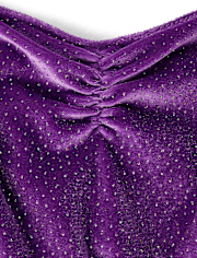 Tween Girls Glitter Velour Fit And Flare Dress