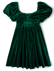 Tween Girls Velour Ruffle Dress