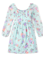 Tween Girls Floral Fit And Flare Dress