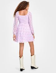 Tween Girls Floral Fit And Flare Dress