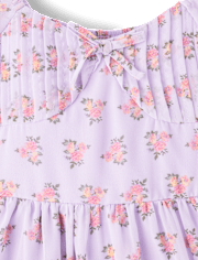 Tween Girls Floral Fit And Flare Dress