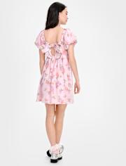 Tween Girls Floral Fit And Flare Dress