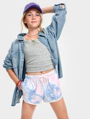 Tween Girls Tie Dye Dolphin Shorts