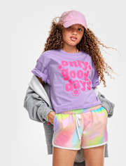 Tween Girls Tie Dye Dolphin Shorts