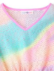 Tween Girls Rainbow Lace Cover Up