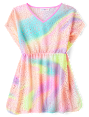 Tween Girls Rainbow Lace Cover Up