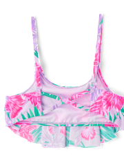 Tween Girls Floral Ruffle Bikini Swimsuit