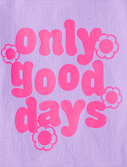 Girls Cropped Oversized Graphic Tee
