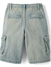 Tween Denim Baggy Cargo Jorts