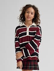Tween Girls Oversized Rugby Polo