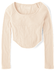 Tween Girls Ribbed Corset Top