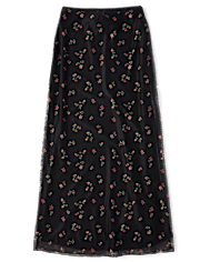 Tween Girls Floral Mesh Maxi Skirt