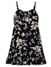 Tween Girls Floral Ruffle Dress